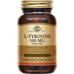 L-Tyrosine 500mg - Vitalité - Acide aminé - 50 gélules végétales
