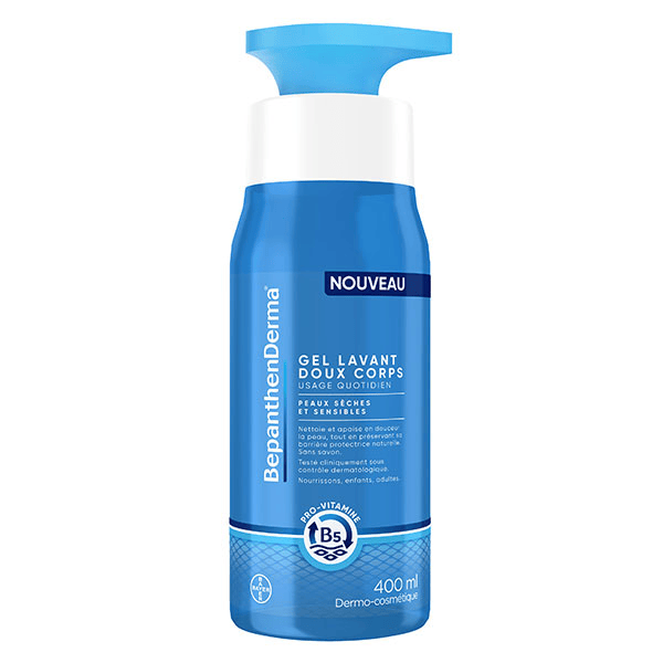 BepanthenDerma® Gel Lavant Doux Corps Peaux Sèches et Sensibles 400ml