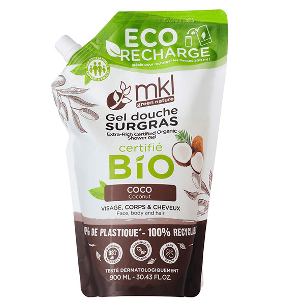 Eco-recharge Gel Douche Bio** Coco 900ml