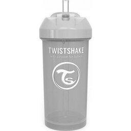 Tasse avec paille Gris Pastel +6m 360ml
