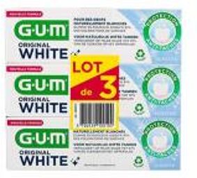 Original White Dentifrice 3 x 75 ml - Lot 3 tubes de 75 ml