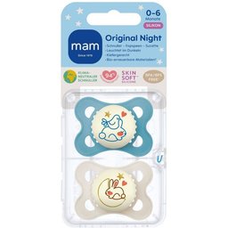 Original Night Tétine silicone bleu 0-6 mois