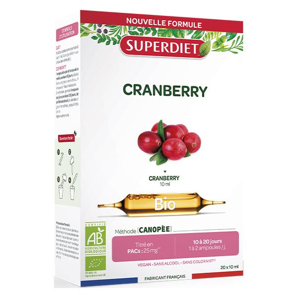 Cranberry Canneberge Bio 20 ampoules de 10ml