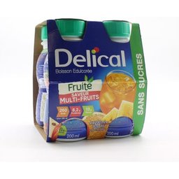 Boisson Édulcorée Fruitée Sans Sucres Multi Fruits 4x200ml