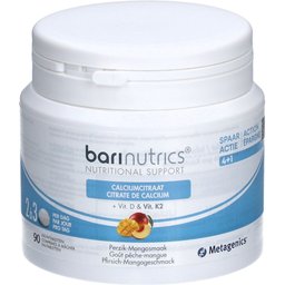 BariNutrics® Citrate de calcium + Vitamines D & K2 Pêche - Mangue