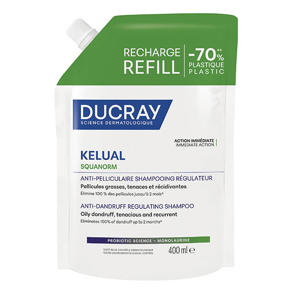Kelual Squanorm Shampooing régulateur anti-pelliculaire Eco-Recharge 400 ml