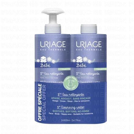 1ers Soins bébé - 1ère Eau Nettoyante lot de 2x500ml