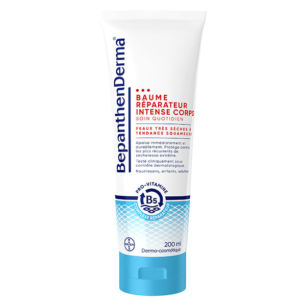 BepanthenDerma® Baume Réparateur Intense Corps Peaux Sèches et Sensibles 200ml