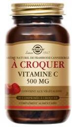 Vitamine C 500 Goût Framboise/Cranberry 90 Comprimés à Croquer - Flacon 90 comprimés