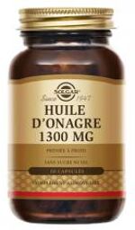 Huile d'Onagre 1300 mg 60 Capsules - Flacon 60 capsules