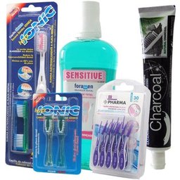 Pack Brosse Moyenne Interdentaire Bain Bouche Charcoal