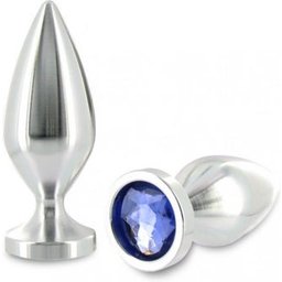 Anal Plug Aliminum Crystal Color Medium 8,89cm 1ut