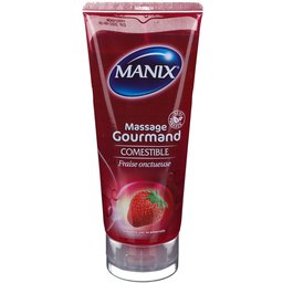 Manix® Gel de massage gourmand fraise comestible