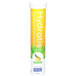 Hydratis - Pastilles Hydratation Electrolytes - Ananas - Améliore l'Hydratation et Favorise l'Énergie - Formule Isotonique - Sport, Récupération, Bien-être - 1 tube (20 Pastilles)