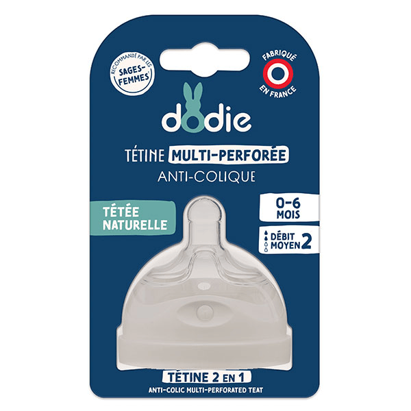 Tétine Biomimétisme Tétine et bague 3+ mois Silicone Débit 2 Moyen