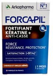 Forcapil Fortifiant Kératine+ Cheveux et Ongles 60 Gélules - Pot 60 gélules