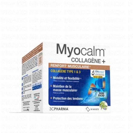 3C PHARMA Myocalm - Collagène+ renfort musculaire x30 sachets