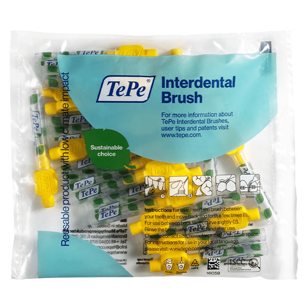 Originales Brossettes Interdentaires Jaune 0.7 mm 20 brossettes