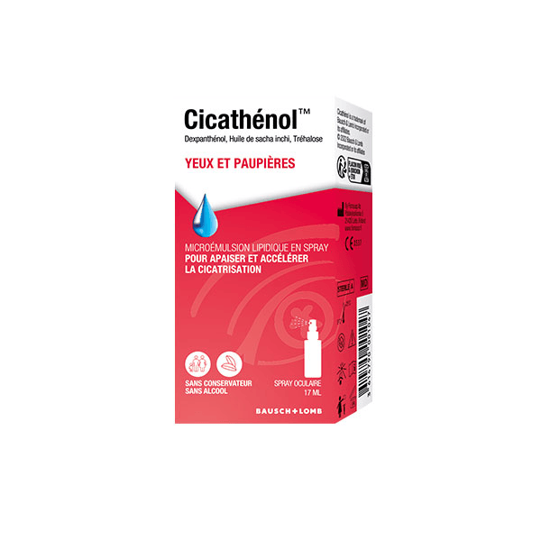 Cicathenol Apaise et Accélére la Cicatrisation des Yeux et Paupières 17ml