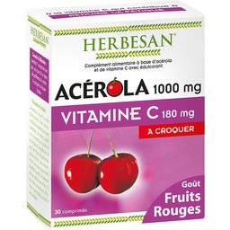Herbesan® Acérola Vitamine C – Goût Fruits Rouges