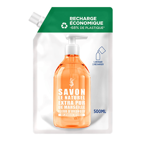 Extra Pur de Marseille Fleur d'Oranger Recharge 500ml