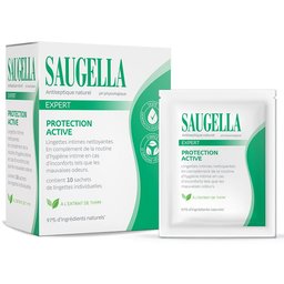 Saugella Antiseptique Lingettes Intimes Nettoyantes & Rafraîchissantes