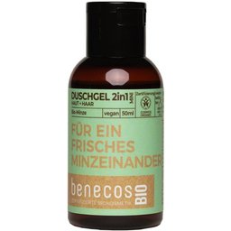 Gel Bain 2 en 1 Menthe Mini Voyage Bio Végan 50ml