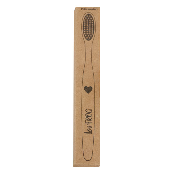Brosse à Dent Bambou Charbon Actif Adulte Motif Coeur