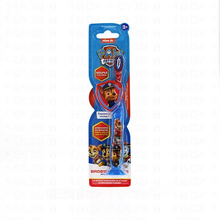 Brosse à dent ergonomique avec capuchon pat'patrouille
