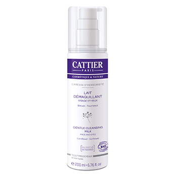 Caresse d'Herboriste lait démaquillant visage et yeux bio flacon pompe 200ml