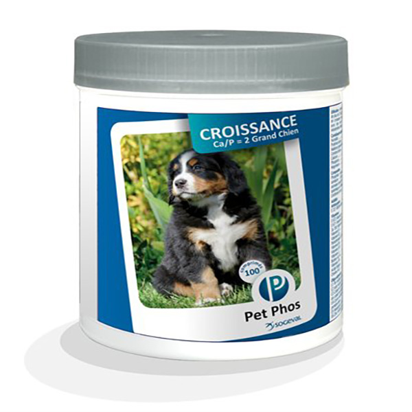 Pet Phos Croissance CA/P2 G Chien 100 unités
