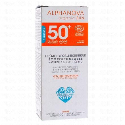 Organic Sun - Crème solaire très haute protection SPF50+ peaux sensibles tube 50g