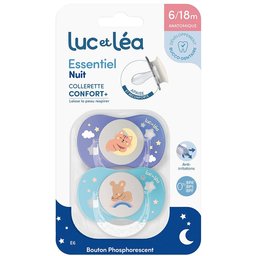 LUC ET LEA Duo de sucettes nuit anatomiques
