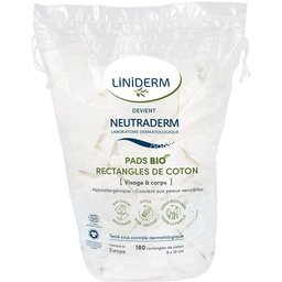 Neutraderm Pads BIO Rectangles de coton 8x10cm
