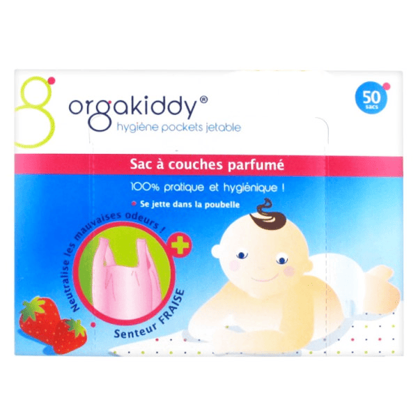 Hygiène Pocket Sac à Couches Parfumé Fraise 50 unités