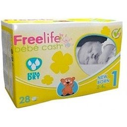 Freelife Cash 1 couche bébé nouveau-né 2-4kg 28uds 28uds