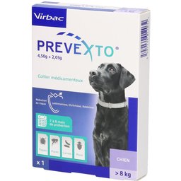 Prevexto® Collier médicamenteux pour chiens de plus de 8 kg