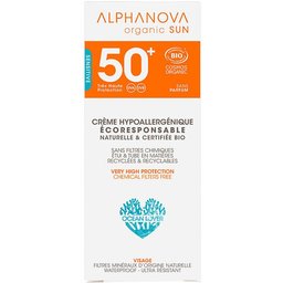 Crème Solaire Certifiée BIO Hypoallergénique Visage SPF 50+