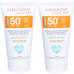 Alphanova Crème Solaire Certifiée BIO Hypoallergénique Visage SPF 50+
