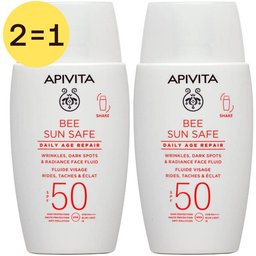 Bee Sun Safe Daily Age Repair Fluide Visage Rides, Taches & Éclat Spf50