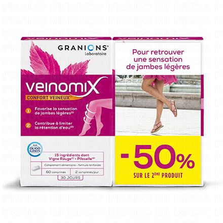 Veinomix lot de 2 boîtes de 60 comprimés