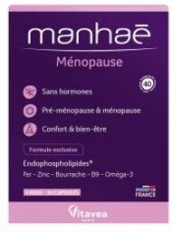 Manhaé Ménopause 1 Mois 30 capsules - Boîte 30 capsules