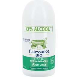 Natessance Déodorant Roll-On Aloe Vera Bio Sans Alcool ni Sels d’Aluminium