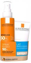 Anthelios Spray Invisible SPF50+ Avec Parfum 200 ml + Post-UV Exposure Lait Après-Soleil 75 ml Offert - Lot 2 produits