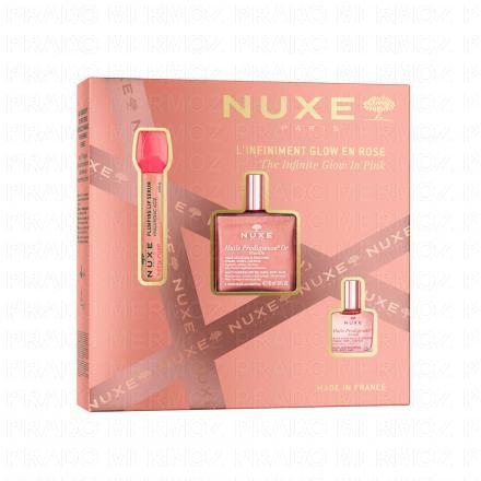 Coffret L'Infiniment Glow en Rose - Huile Prodigieuse OR Florale 50ml Noël 2025