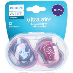 Philips Avent Ultra Air Sucette Éléphant - Love 18 Mois+ Scf349/22