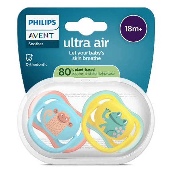 Sucette Ultra Air jour 18M+ Mix imprimé Fun x2, sans BPA