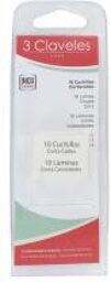 3 Clavelés Acl4085335 Lames Coupe Cors 10 Unités D.3Cf - Blister 10 Lamees