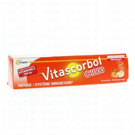 C1000 Goût abricot orange x20 comprimés effervescents