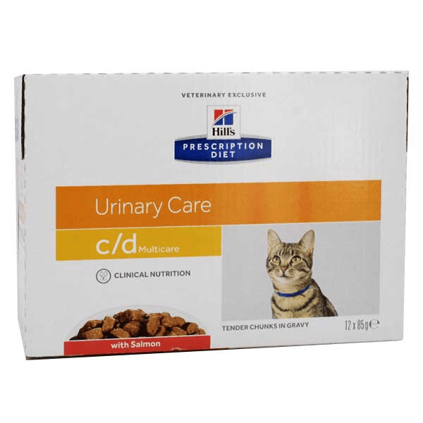 Prescription Diet Feline C/D Multicare Urinary Care Aliment Humide Saumon 12 x 85g